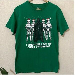 Star Wars Christmas Darth Vader Storm Trooper graphic short sleeve shirt Medium